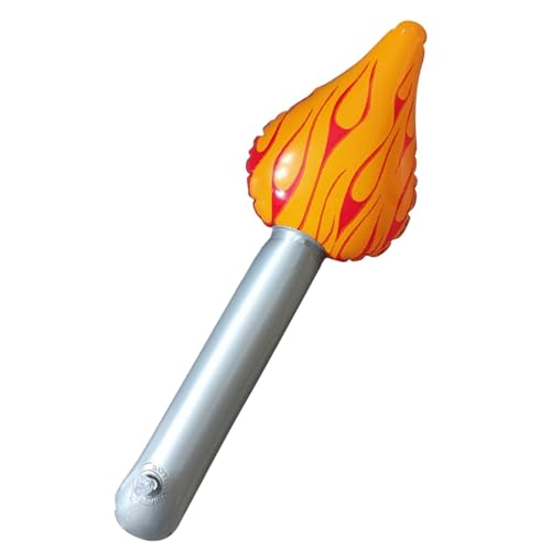Flammenstütze, aufblasbare Flamme,Gefälschte aufblasende Flamme - Aufblasbare Fackel, lustige Fackel zum Aufblasen für Halloween-Cosplay, 16 Zoll gefälschtes Flammenfackelspielzeug für Party-Sportwett von manting