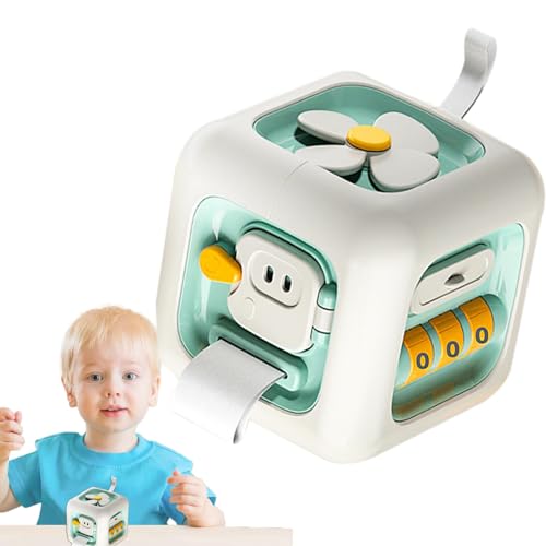 manting Busy Cube Reisespielzeug, sensorischer Busy Cube - 6-in-1-Aktivitätswürfel, spannendes Spielzeug für Kleinkinder | Verbessern Sie die allgemeine Entwicklung von Kindern. Aktivitätswürfel für von manting