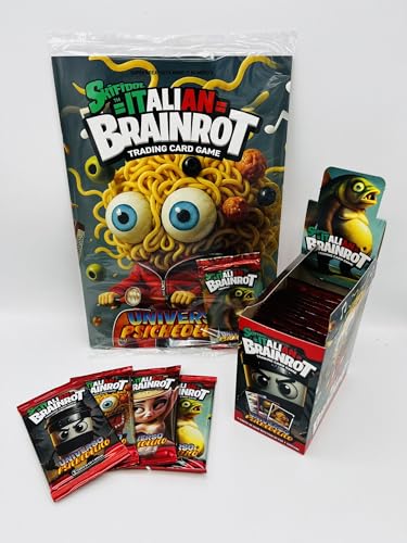 manuelkant Sammelalbum + Box 24 versiegelte Beutel für die Sammlung Skifidol Italian Brainrot TCG Sammelkartenspiel von manuelkant