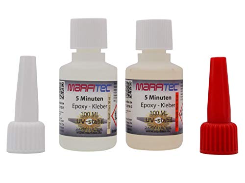 marfitec© 5-Minuten-Epoxy UV beständig 100ml (Epoxidharz 50ml, Epoxidhärter 50ml) von marfitec