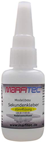 marfitec© Modellbau Sekundenkleber 20g dünnflüssig Metallnadel Verschluss von marfitec