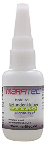 marfitec© Modellbau Sekundenkleber Styro 20g - wasserfest von marfitec