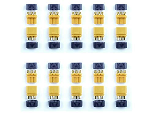 marfitec © 10 Paar MR30 Stecker/Buchse (Male/Female) 2,0 mm 3 Pin Goldkontakte + Caps von marfitec
