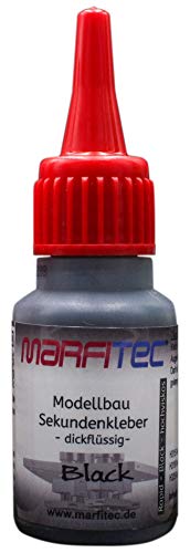 marfitec © Modellbau Sekundenkleber 20g - Black - Standard Verschluss von marfitec