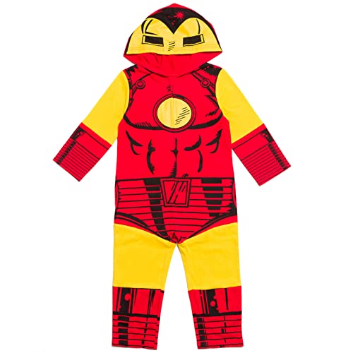 Marvel Avengers Iron Man Toddler Boys Zip Up Costume Coverall Red 4T von Marvel