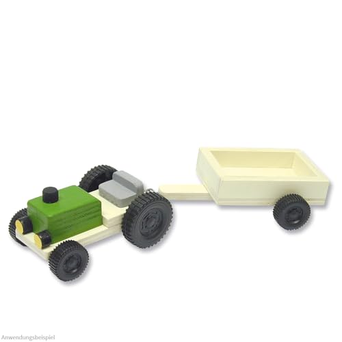 matches21 HOME & HOBBY Traktor DIY Holz Bastelset für Kinder ab 8 Jahren als Trekker mit Anhänger von matches21 HOME & HOBBY