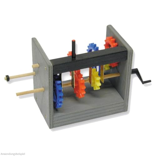 matches21 HOME & HOBBY 3-Gang Getriebe Modell DIY Holz Bastelset für Kinder ab 12 Jahren mit Rückwärtsgang von matches21 HOME & HOBBY