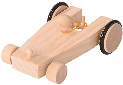 matches21 Auto Fahrzeug Holz Gummiantrieb Holzbausatz Autobausatz Bausatz vorgefertigt Bastelset für Kinder ab 7 Jahre von matches21 HOME & HOBBY