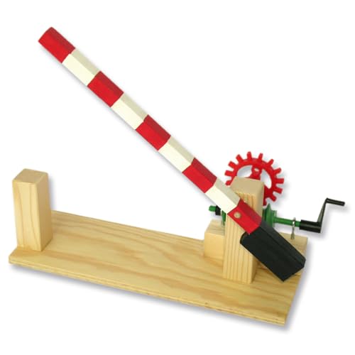 matches21 HOME & HOBBY Bahnschranken Bahnübergang DIY Holz Bastelset für Kinder ab 9 Jahren Bahnsignal Lernspiel Bausatz von matches21 HOME & HOBBY