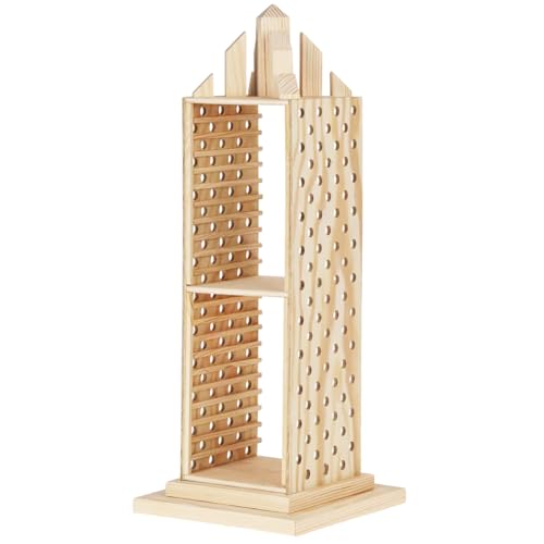 matches21 HOME & HOBBY CD-Ständer DIY Holz Bastelset für Kinder ab 12 Jahren 20x20x52 cm Bausatz von matches21 HOME & HOBBY