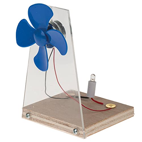 matches21 HOME & HOBBY Windgenerator DIY Holz Bastelset für Kinder ab 7 Jahren Windrad Windmaschine Funktionsmodell von matches21 HOME & HOBBY
