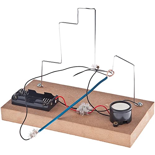 Holz Bastelset für Kinder ab 9 Jahren - Geschicklichkeitsspiel Heißer Draht selber bauen mit dem Elektronik Bausatz - DIY Experimente für Kindergeburtstage, Schulen und die Werkstatt Zuhause von matches21 HOME & HOBBY