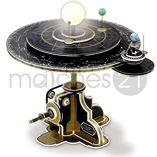 matches21 Kopernikus Planetensystem Planetarium der Astronomie als LED Modell Bausatz aus Gold bedrucktem Karton von matches21 HOME & HOBBY
