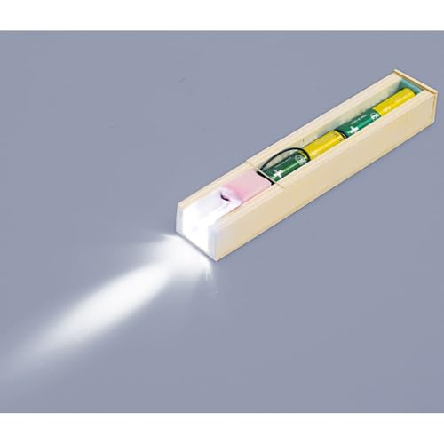 matches21 HOME & HOBBY LED Taschenlampe DIY Holz Bastelset für Kinder ab 10 Jahren mit Schalter als Elektronik Bausatz von matches21 HOME & HOBBY