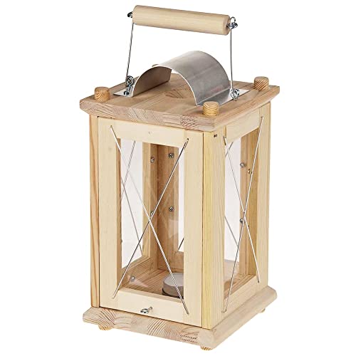 matches21 HOME & HOBBY Laterne Sturmleuchte DIY Holz Bastelset für Kinder ab 12 Jahren 15x15x30 cm Bausatz von matches21 HOME & HOBBY