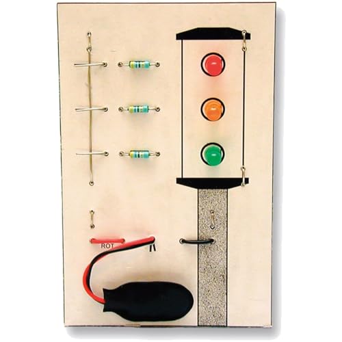 matches21 HOME & HOBBY Ampel mit Leuchtdioden DIY Lötübung Holz Bastelset für Kinder ab 12 Jahren Elektronik-Bausatz von matches21 HOME & HOBBY