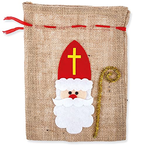 matches21 HOME & HOBBY Nikolaussäckchen DIY Filz Bastelset für Kinder ab 3 Jahren mit gestanzten Teilen von matches21 HOME & HOBBY