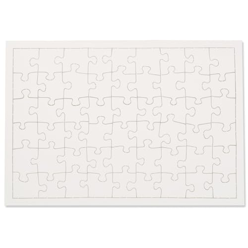 matches21 HOME & HOBBY Puzzle Vorlage DIY Bastelset für Kinder ab 6 Jahren mit Rahmen aus weißem Karton von matches21 HOME & HOBBY