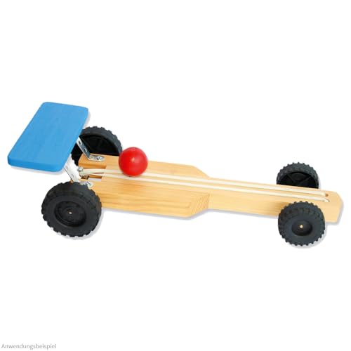 matches21 Rennauto Rennwagen mit Gummimotor Bausatz f. Kinder Werkset Bastelset ab 11 Jahren von matches21 HOME & HOBBY