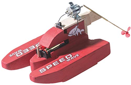 matches21 Rennboot Speedboot Motorboot Boot mit Elektromotor Bausatz Elektrobausatz Werkset für Kinder ab 10 Jahre von matches21 HOME & HOBBY