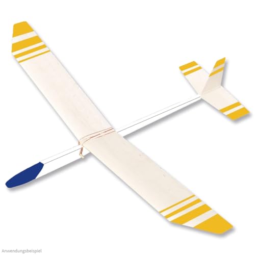 matches21 Segelflieger Flugzeug Segler 68 cm Bausatz f. Kinder Werkset Bastelset ab 11 Jahren von matches21 HOME & HOBBY