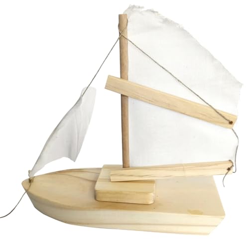 matches21 Segelschiff Schiff Boot einfacher Bausatz Holz Holzbausatz vorgefertigt Bastelset für Kinder ab 7 Jahre von matches21 HOME & HOBBY