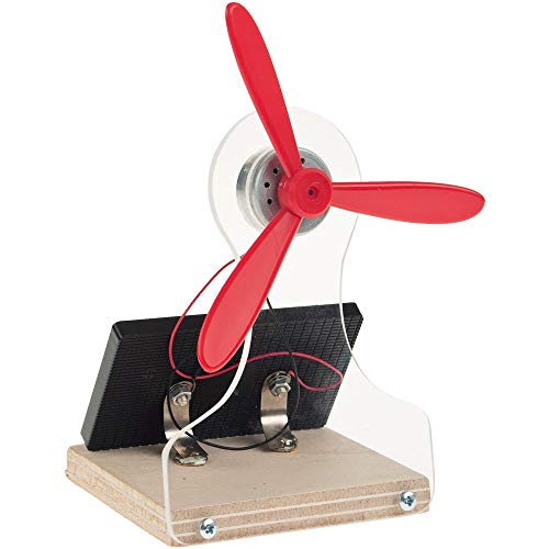 matches21 HOME & HOBBY Kinder Bastelset ab 12 Jahren Solar Tischventilator Bausatz inkl. Solarzelle & Elektromotor Werkset geeignet von matches21 HOME & HOBBY