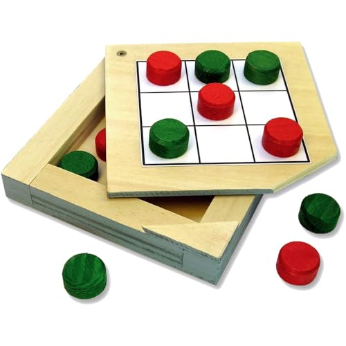 matches21 HOME & HOBBY Kinder Bastelset ab 10 Jahren Tic Tac Toe Spiel als Holz Bausatz Werkset Geschicklichkeitsspiel Konzentrationsspiel von matches21 HOME & HOBBY