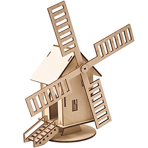 matches21 HOME & HOBBY Windmühle DIY Holz Bastelset für Kinder ab 8 Jahren 3D Steckbausatz matches21 HOME & HOBBY Windmühle DIY Holz Bastelset für Kinder ab 8 Jahren 3D Steckbausatz von matches21 HOME & HOBBY