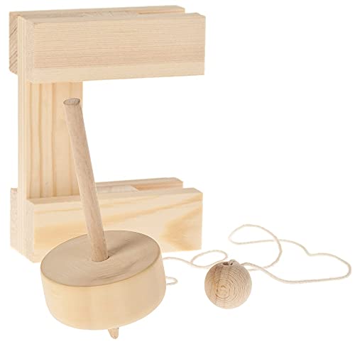 matches21 HOME & HOBBY Zugkreisel DIY Holz Bastelset für Kinder ab 8 Jahren von matches21 HOME & HOBBY