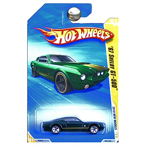 Hot Wheels 2010 New Models 1967 Ford Shelby Mustang GT500 GT-500 Green with Gold Stripes von mattel