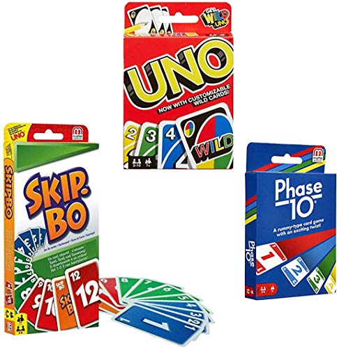 Mattel Card Game Set (Skip Bo, UNO & Phase 10) von mattel