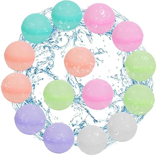 24 Wiederverwendbare Wasserbomben Selbstschließend 【Farbmix-Set】Wasserballons für Erwachsene & Kinder - Poolpartys Sommerspaß Outdoor Wasserschlacht 24 Wiederverwendbare Wasserbomben Selbstschließend 【Farbmix-Set】Wasserballons für Erwachsene & Kinder - Poolpartys Sommerspaß Outdoor Wasserschlacht von mauepersu