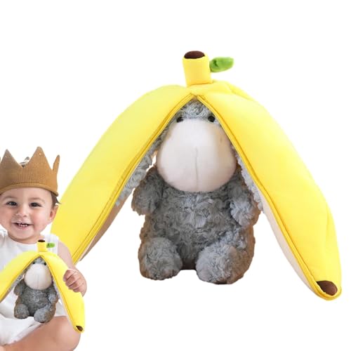 mawma Esel Stofftier,Realistisches, weiches, kuscheliges Bananen-Esel-Spielzeug | Stofftier Esel Stofftier Kuschelbegleiter für Kinder Jungen Mädchen von mawma