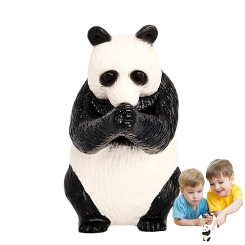 mawma Panda Cupcake Topper,Panda Spielzeug für Mädchen | Handbemalte Mini-Panda-Figur - DIY süßer Panda, pädagogische Spielzeugfiguren, Panda-Sammlung für Tierspielzeug-Enthusiasten von mawma