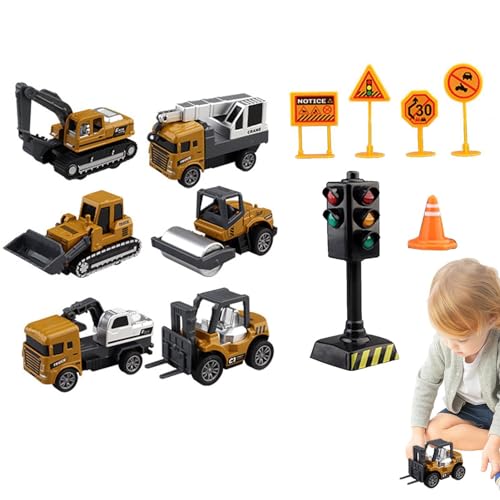 mawma Spielzeug-Baufahrzeuge,BAU-LKWs,Reibungsbetriebenes Engineering-Truck-Set | Pädagogisches Konstruktionsspielzeug für Kinder und Eltern, ideal für die frühe Bildung zu Hause von mawma