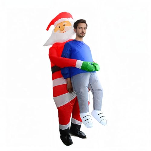maxToonrain Aufblasbarer Weihnachtsmannanzug für Erwachsene mit Gebläse, Einheitsgröße für Weihnachtsanlässe von maxToonrain