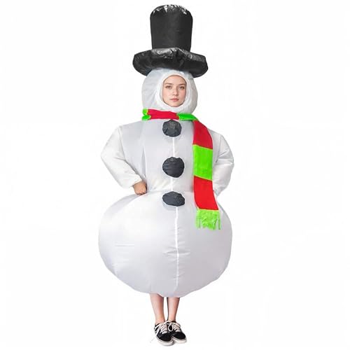maxToonrain Schneemann-Kostüm für Erwachsene, aufblasbarer Stil mit Gebläse von maxToonrain