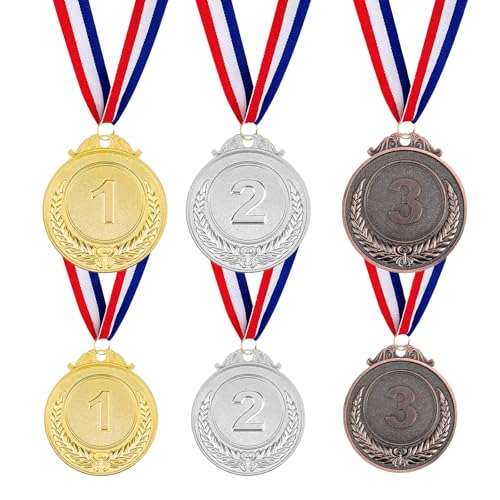 maxtachi Medaille Mit Gravur,6 Stück Robuste Zinklegierung Medaillen Fussball,Eingraviertes Feines Design,Für Schulspiele, Basketball, Fußball, Schwimmen, Leichtathletik, Boxen-Gold, Silber, Kupfer maxtachi Medaille Mit Gravur,6 Stück Robuste Zinklegierung Medaillen Fussball,Eingraviertes Feines Design,Für Schulspiele, Basketball, Fußball, Schwimmen, Leichtathletik, Boxen-Gold, Silber, Kupfer von maxtachi