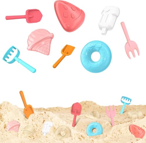 Strandspielzeug-Set für Kinder, 8-teiliges Sandspielzeug für Kleinkinder mit Buntem Schaufelset & niedlichen Sandformen in Lebensmittel-Optik für Mädchen und Jungen Strandspielzeug-Set für Kinder, 8-teiliges Sandspielzeug für Kleinkinder mit Buntem Schaufelset & niedlichen Sandformen in Lebensmittel-Optik für Mädchen und Jungen von maysida