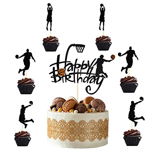 25 Stück Basketball Alles Gute zum Geburtstag Glitter Cake Topper,Babydusche Cupcake Toppers,Basketball Party dekoration,Geburtstagsparty Dekorationen Cocktails Obst Sticks,Cupcake Toppers 25 Stück Basketball Alles Gute zum Geburtstag Glitter Cake Topper,Babydusche Cupcake Toppers,Basketball Party dekoration,Geburtstagsparty Dekorationen Cocktails Obst Sticks,Cupcake Toppers von mciskin