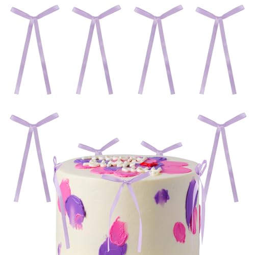 30 Stück Lavendel-lila Schleife, Kuchendekoration, Schleife Baumspitze, Schleifen, Kuchendekoration für Geburtstag, Hochzeit, Babyparty, Dekoration, Schleifenband für Geschenkverpackungen 30 Stück Lavendel-lila Schleife, Kuchendekoration, Schleife Baumspitze, Schleifen, Kuchendekoration für Geburtstag, Hochzeit, Babyparty, Dekoration, Schleifenband für Geschenkverpackungen von mciskin