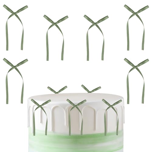 30 Stück salbeigrüne Schleifen, Kuchendekoration, hellgrüne Schleifen, Dekorationen für Geburtstag, Hochzeit, Babyparty, Luftballons, Schleife für Geschenkverpackungen, Weihnachtsbaum-Dekor-Zubehör 30 Stück salbeigrüne Schleifen, Kuchendekoration, hellgrüne Schleifen, Dekorationen für Geburtstag, Hochzeit, Babyparty, Luftballons, Schleife für Geschenkverpackungen, Weihnachtsbaum-Dekor-Zubehör von mciskin
