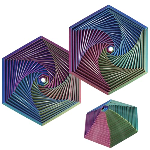 Fractal Fidget Hexagon,2024 Neu Hexagon Spiral Spielzeug,Anti Stress Spielzeug Für Kinder Erwachsene,Sensorisches Spielzeug,Fidget Toys Erwachsene, Kinder Stressabbau Spielzeug(2 Stück) (klein) von mciskin