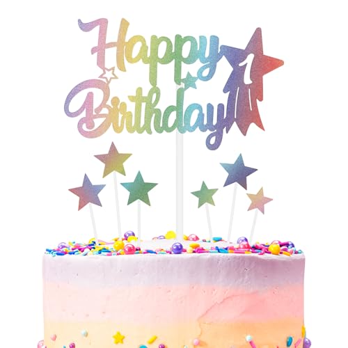 Regenbogen Geburtstagskuchen Dekoration, Nummer 1 Regenbogen Kuchen Topper, jede Feiertag und Party Kuchen Farbe Dekoration, Geburtstagsfeier Dekoration für Jungen und Mädchen Regenbogen Geburtstagskuchen Dekoration, Nummer 1 Regenbogen Kuchen Topper, jede Feiertag und Party Kuchen Farbe Dekoration, Geburtstagsfeier Dekoration für Jungen und Mädchen von mciskin