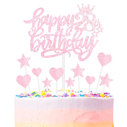 Rosa Alles Gute zum 28th Geburtstag Kuchenaufsatz, Mädchen und Damen 28th Geburtstagsdekorationen, Rosa 28th Kuchen Cupcake Aufsatz für Kuchen, Glitzer Rosa 28 Jahre alt Kuchen Dekoration Rosa Alles Gute zum 28th Geburtstag Kuchenaufsatz, Mädchen und Damen 28th Geburtstagsdekorationen, Rosa 28th Kuchen Cupcake Aufsatz für Kuchen, Glitzer Rosa 28 Jahre alt Kuchen Dekoration von mciskin
