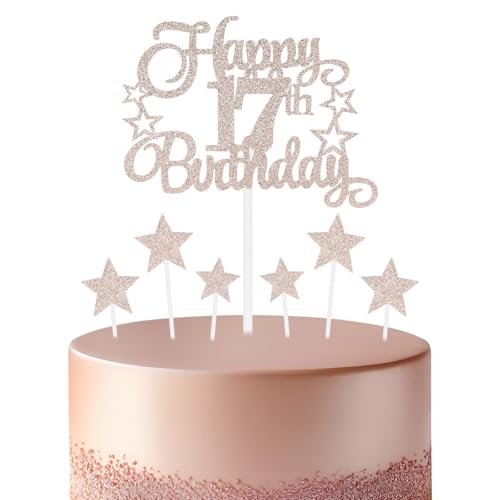 Rose Gold Geburtstag Kuchen Topper Festlich und Jede Party Nummer 17 Kuchen Happy Dekoration Jungen Mädchen Geburtstag Feier Dekoration Rose Gold Geburtstag Kuchen Topper Festlich und Jede Party Nummer 17 Kuchen Happy Dekoration Jungen Mädchen Geburtstag Feier Dekoration von mciskin