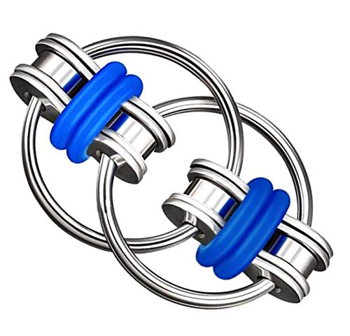 mciskin Fidge Spielzeug-Unendlicher Flip Chain Dekompression Stressreduzierer entlasten Stressreduzierer für Autismus,Reduzierer für Erwachsene und Kinder (Blau 1 Stück) von mciskin