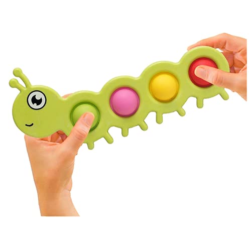 mciskin einfaches zappelndes sensorisches Spielzeug, Flipping Board Toy, sensorisches Handspielzeug zum Stressabbau, sensorisches Spielzeug für Kleinkinder, frühes pädagogisches Spielzeug(Katpillar) von mciskin
