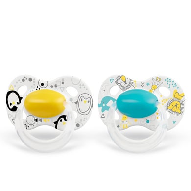 Medela Baby Schnuller Original ab dem 18. Monat DUO Signature 2 Stück in gelb und türkis von medela baby